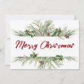 メリークリスマスフレーム冬のウィースグリーティング シーズンカード (正面)