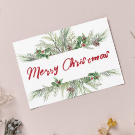 メリークリスマスフレーム冬のウィースグリーティング シーズンポストカード