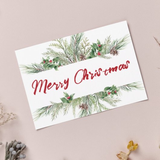 メリークリスマスフレーム冬のウィースグリーティング シーズンポストカード