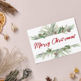 メリークリスマスフレーム冬のウィースグリーティング シーズンポストカード