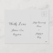 メリークリスマスフロストアイス凍っていブルータイポグラフィ シーズンポストカード (裏面)