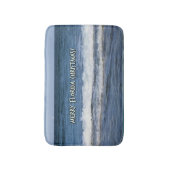 メリークリスマスフロリダスタイルオーバー深いブルー海 バスマット (正面縦)