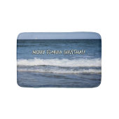 メリークリスマスフロリダスタイルオーバー深いブルー海 バスマット (正面)