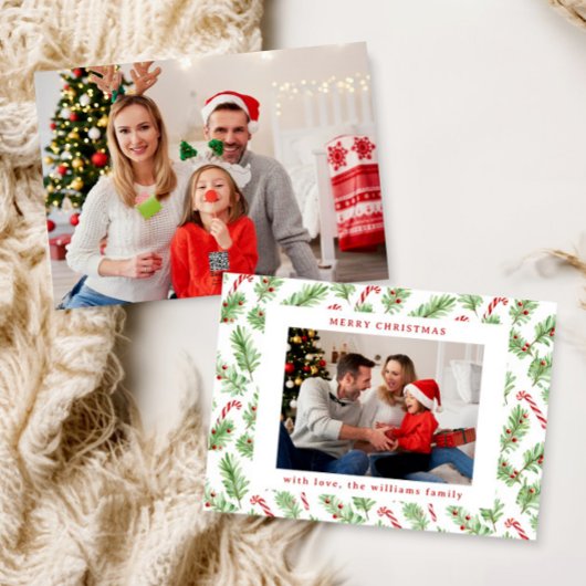 メリークリスマスフローラグリーンリー2枚 シーズンカード