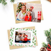 メリークリスマスフローラグリーンリー2枚 シーズンカード