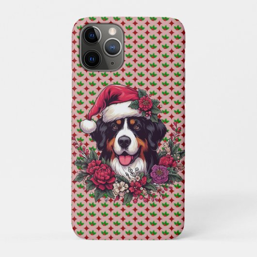 メリークリスマスフローラサンタ・ベルネーゼ山犬 Case-Mate iPhoneケース (裏)