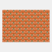 メリークリスマスフローラハトとハート ラッピングペーパーシート (正面)