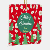 メリークリスマスフローラパインツリー セラミックオーナメント