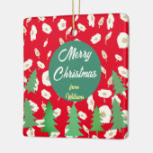 メリークリスマスフローラパインツリー セラミックオーナメント