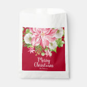 メリークリスマスフローラポインセチア フェイバーバッグ (正面)