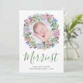 メリークリスマスフローラリース写真 シーズンカード (スタンド正面)