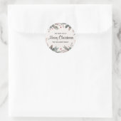 メリークリスマスフローラ挨拶 ラウンドシール (バッグ)