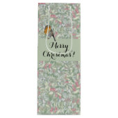 メリークリスマスフローラ水彩 ワインギフトバッグ (正面)