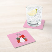 メリークリスマスフローラ猫 スクエアペーパーコースター (インサイチュ)