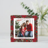 メリークリスマスフローラ赤い緑の写真広場 案内状 (スタンド正面)