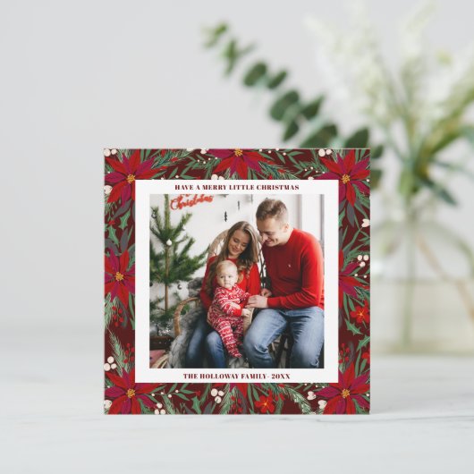 メリークリスマスフローラ赤い緑の写真広場 案内状 (スタンド正面)