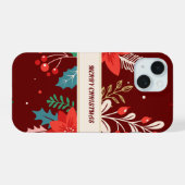 メリークリスマスフローラ iPhone 15ケース (裏面横)