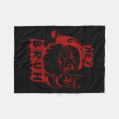 メリークリスマスブおもしろいルーサンタクロースレトロメンズW フリースブランケット (正面(横))