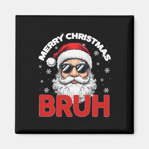 メリークリスマスブおもしろいルーサンタクロースレトロメンズW マグネット
