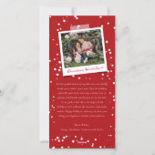 メリークリスマスブはっきりしたラシのスクリプモダント写真 シーズンカード (裏面)