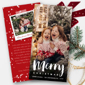 メリークリスマスブはっきりしたラシのスクリプモダント写真 シーズンカード