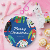 メリークリスマスブスセーターパーティー紙プレート ペーパープレート (パーティー)