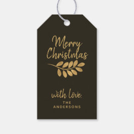 メリークリスマスブスタイリッシュラウパーソナライズされたンホリデー ギフトタグ