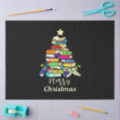 メリークリスマスブッククリスマスツリー 薄葉紙 (クラフト)