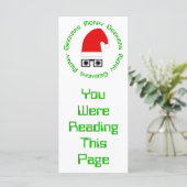 メリークリスマスブックマークテンプレート (スタンド正面)