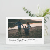 メリークリスマスブモダンラシのスクリプミニマルト写真 シーズンカード (スタンド正面)