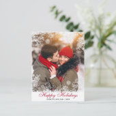 メリークリスマスブモダンラシスクリプトPHOTO Greeting ポストカード (スタンド正面)