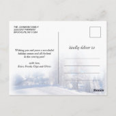 メリークリスマスブモダンラシスクリプトPHOTO Greeting ポストカード (裏面)