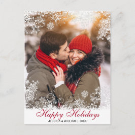 メリークリスマスブモダンラシスクリプトPHOTO Greeting ポストカード