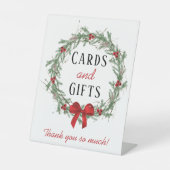 メリークリスマスブライダルシャワーカードとギフト 台座サイン (正面)