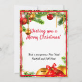 メリークリスマスブライトハッピーカラーズパーソナル文字 シーズンカード (裏面)