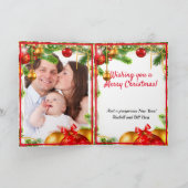 メリークリスマスブライトハッピーカラーズ写真文字 シーズンカード (内部)