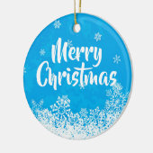 メリークリスマスブライトブルーツリーギフト/オーナメント セラミックオーナメント (左)