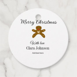 メリークリスマスブラウンクッキーは愛と名前を追加h フェイバータグ