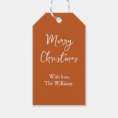 メリークリスマスブラウン ギフトタグ (正面)