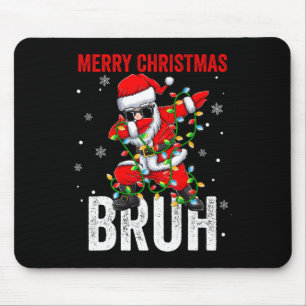 メリークリスマスブラクリスマスサンタクロースChristmas Li マウスパッド