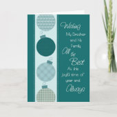 メリークリスマスブラザー&ファミリークリスマスカード シーズンカード (正面)