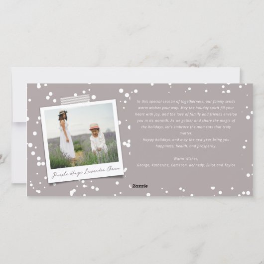 メリークリスマスブラシのスクリプトきらめくスターの写真 シーズンカード (裏面)