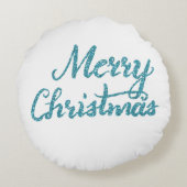 メリークリスマスブラシのスクリプトピロー ラウンドクッション (裏面)