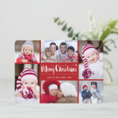 メリークリスマスブラシスクリプトスターモダンズ6写真 シーズンカード (スタンド正面)