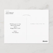 メリークリスマスブラシスクリプトホワイトホリデー写真 ポストカード (裏面)