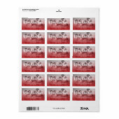 メリークリスマスブラシスクリプト星の写真アドレス ラベル (フルシート)