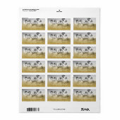 メリークリスマスブラシスクリプト星の写真アドレス ラベル (フルシート)