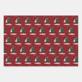 メリークリスマスブラックアフリカン・アメリカ人女性 ラッピングペーパーシート (正面3)