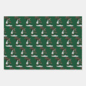 メリークリスマスブラックアフリカン・アメリカ人女性 ラッピングペーパーシート (正面3)