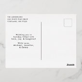 メリークリスマスブラックアーチフォト 箔シーズンポストカード (裏面)